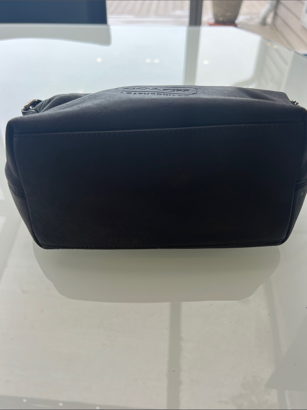 Coach Brown Embossed Leather Mini Tote Bag - Picture 3 of 6